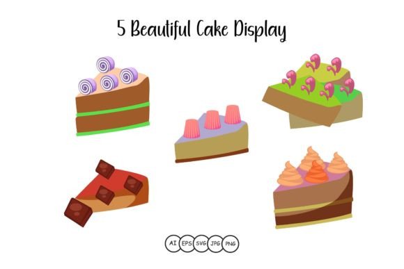 Beautiful Cake Display: Graphics & Illustrations
