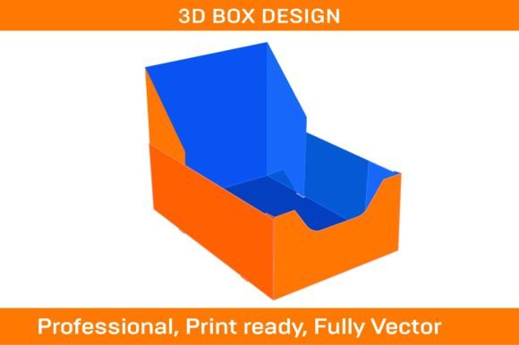 BOTTOM DISPLAY Box Packaging Design Diel: Graphics & Print Templates