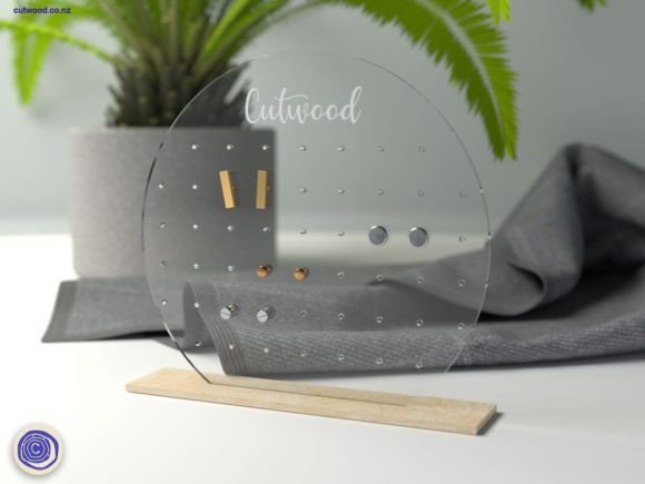 Circle Earring Display: Laser Cutting Stands for Brands