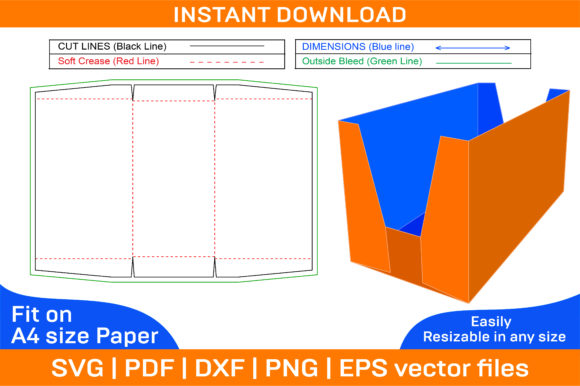 Corrugated Display Box Dieline: Graphics & Print Templates