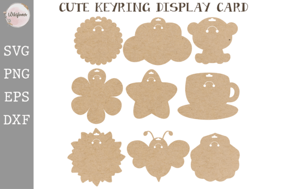 CUTE Keyring Display Card: Graphics for Crafts Branding