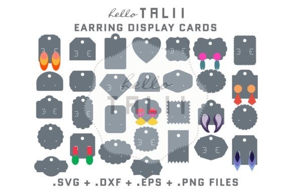 Earring Display Cards: Graphics for Crafts