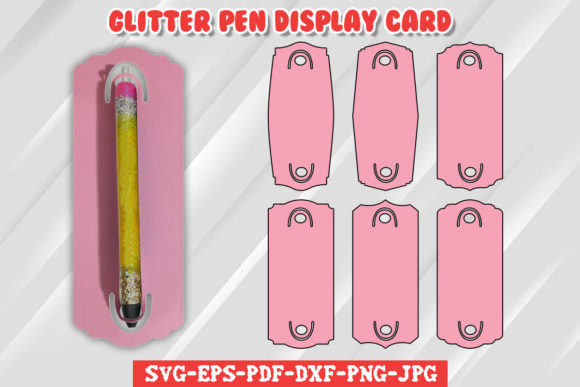Epoxy Glitter Pen Display Card: Graphics for Crafts