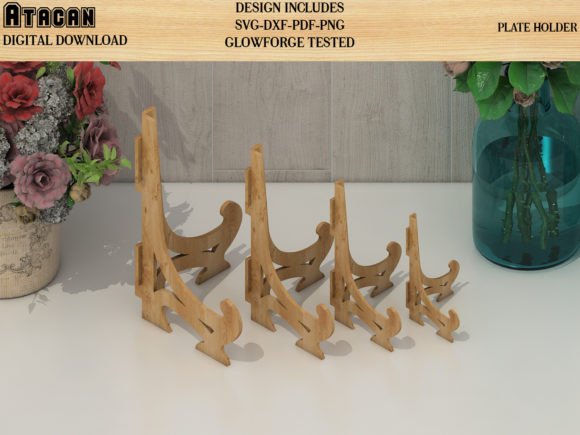 Laser Cutting Stands: Plate Display Stand Book Photo Holder