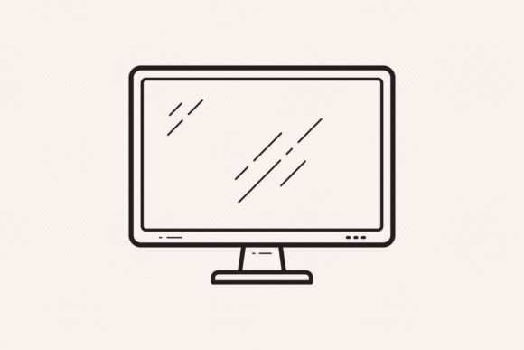Monitor Display Outline Icon: Essential Graphics and Icons