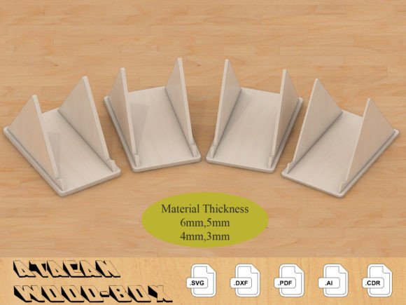 Phone Stand Wood Display Holder 259: Premium Graphics