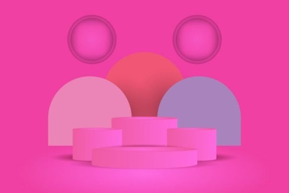 Pink Display Graphics for Modern Backgrounds
