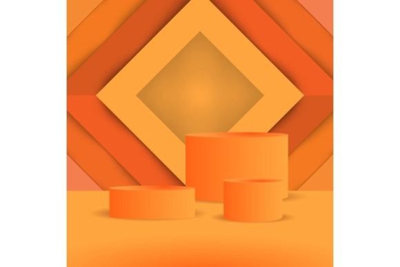 Product Stand Orange Display: Graphics & Templates