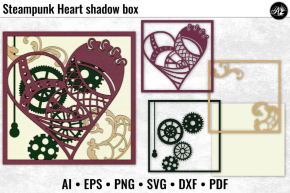 Steampunk Heart for Laser Cutting Valentine S Day